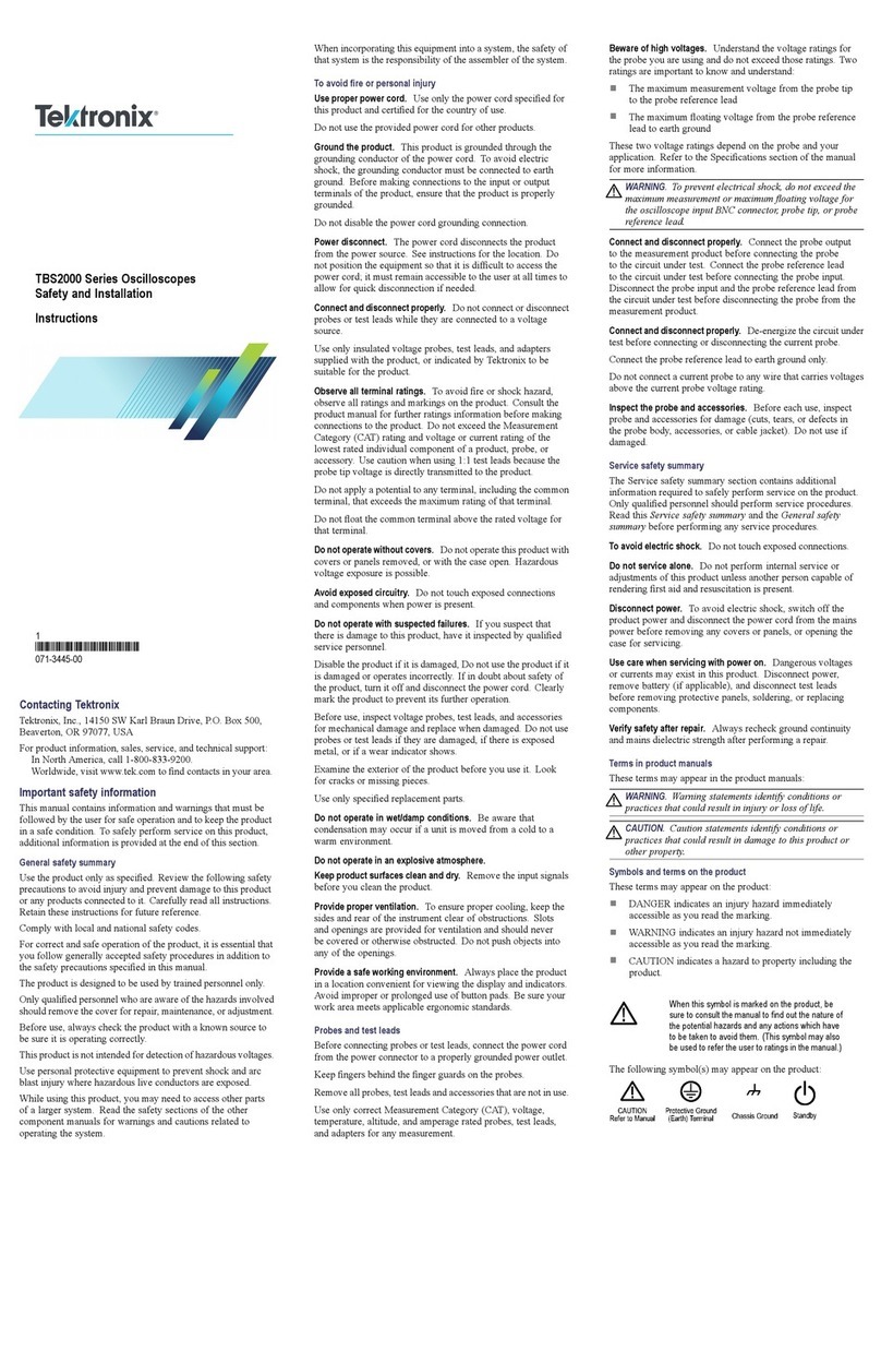 Tektronix TBS2000 Series Setup guide
