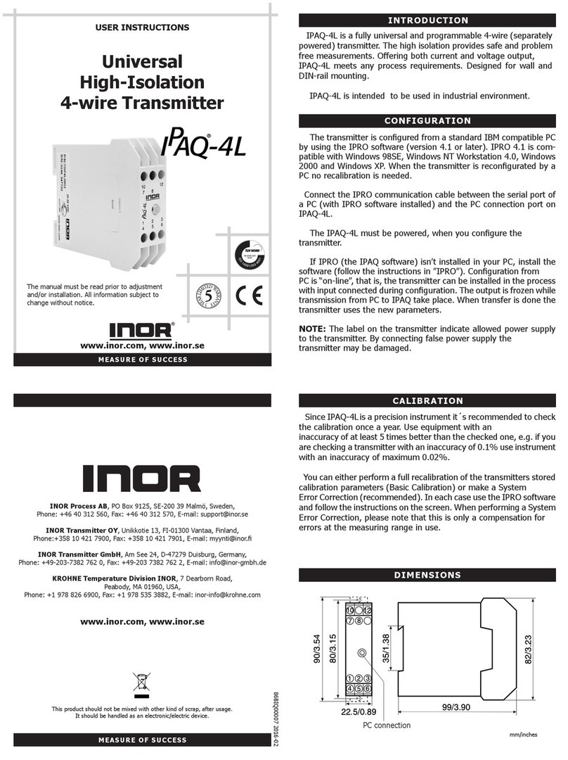INOR IPAQ-4L User instructions