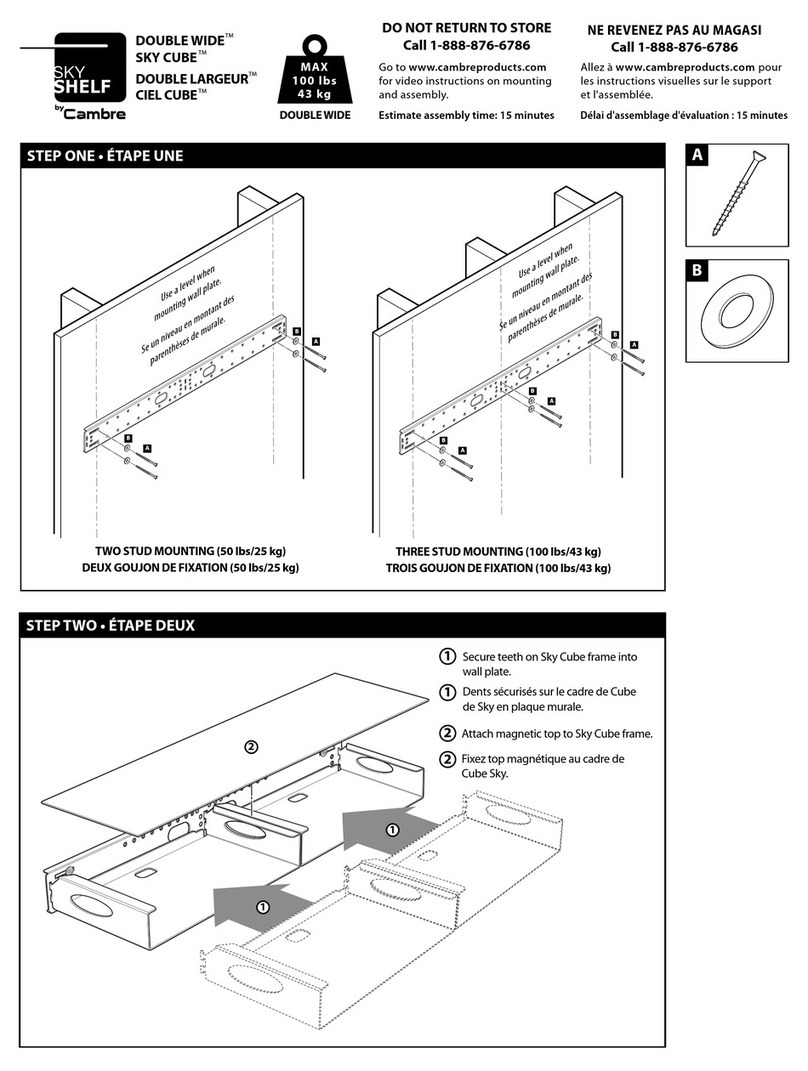 Cambre SKY SHELF DOUBLE WIDE quick start guide Cambre SKY SHELF DOUBLE WIDE quick start guide
