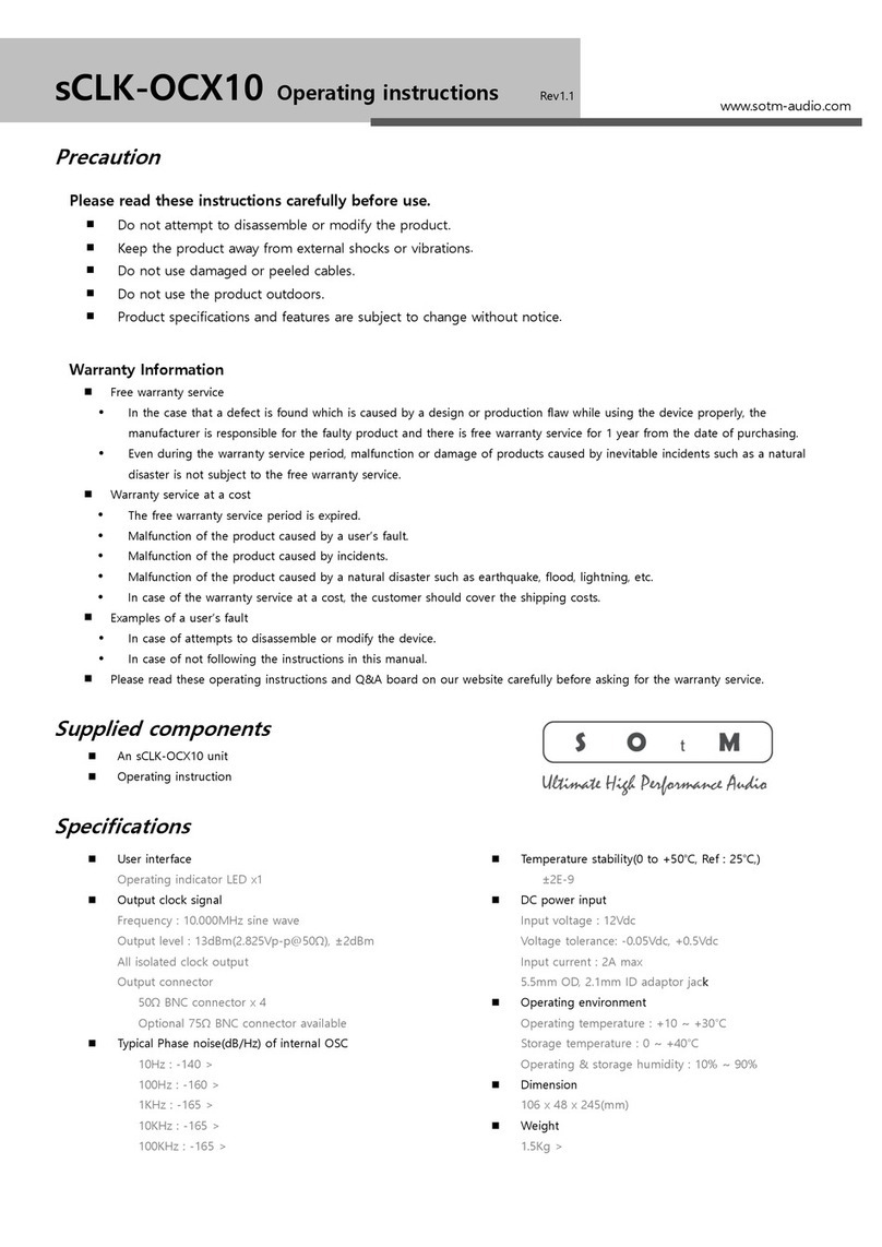 SOtM sCLK-OCX10 operating instructions