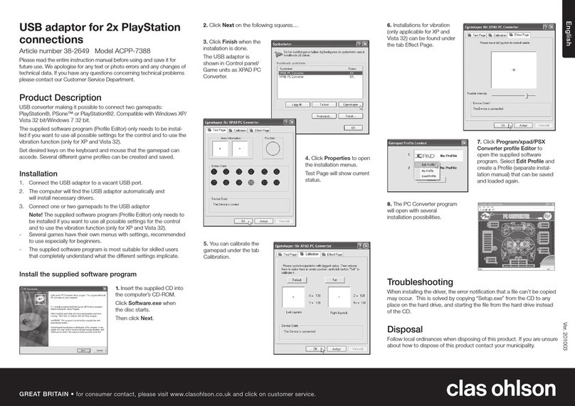 Clas Ohlson ACPP-7388 quick start guide