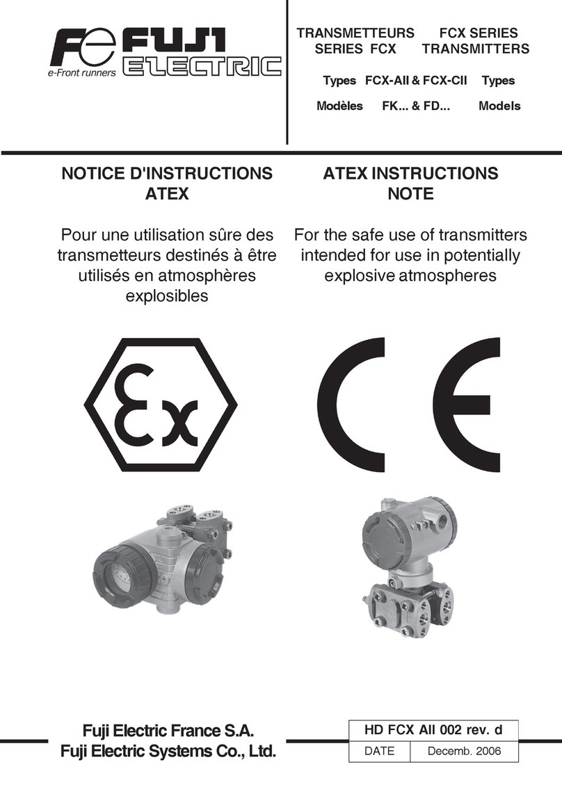 Fuji Electric FCX Series Instructions Note