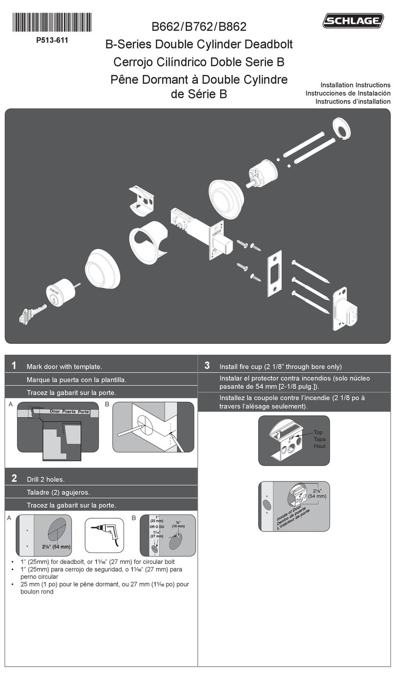 Schlage B-Series installation instructions