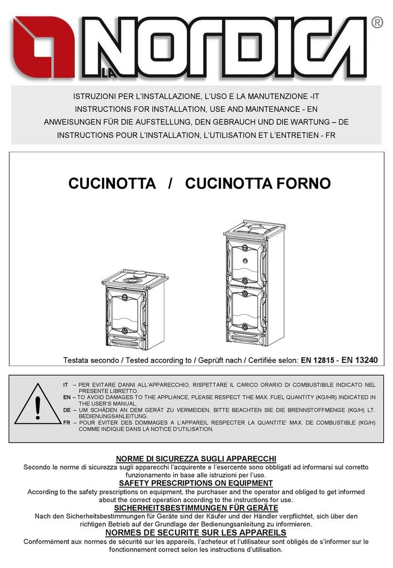 Nordica CUCINOTTA Instructions for installation, use and maintenance