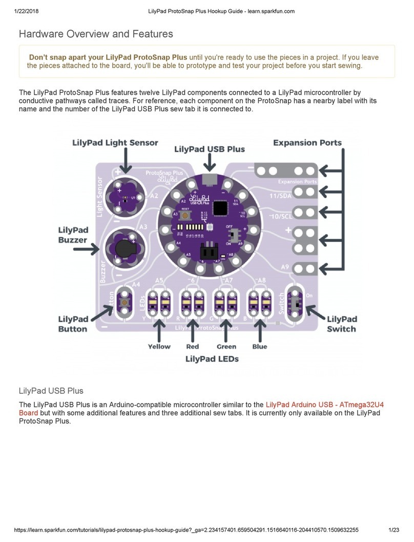 Sparkfun Electronics LilyPad ProtoSnap Plus HOOK-UP GUIDE