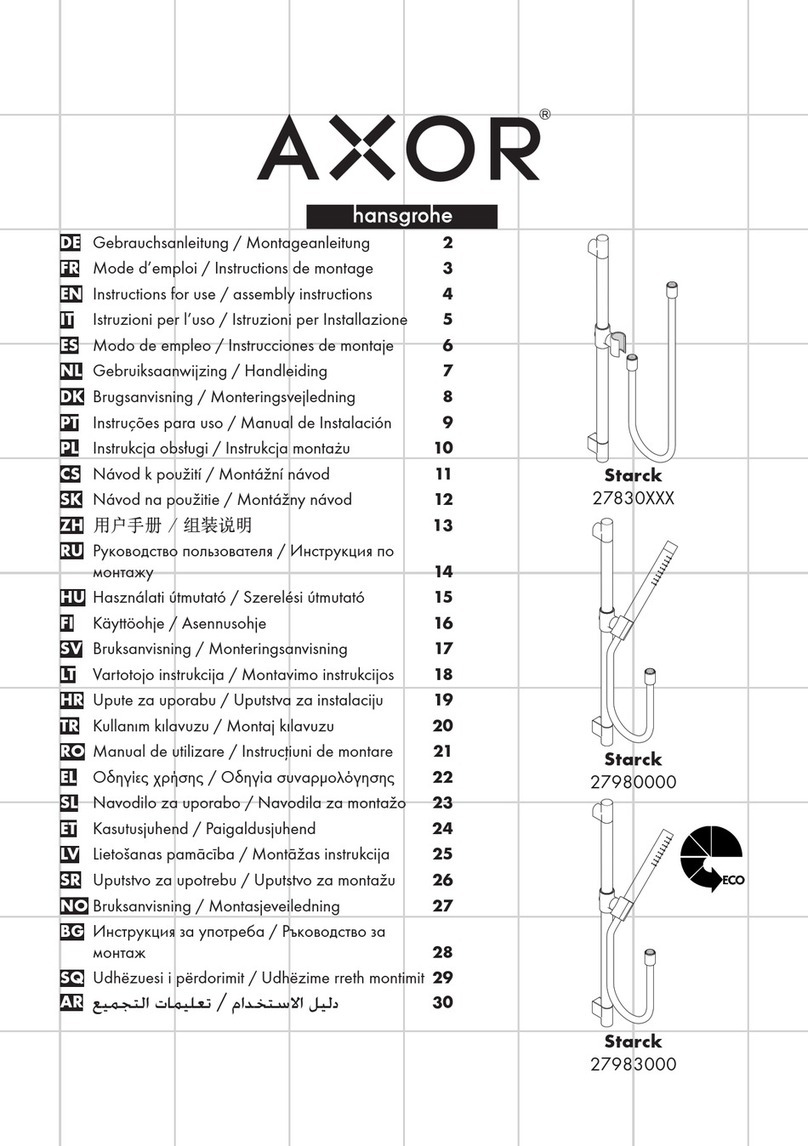 Hans Grohe AXOR Starck 27830 Series Instructions for use/assembly instructions