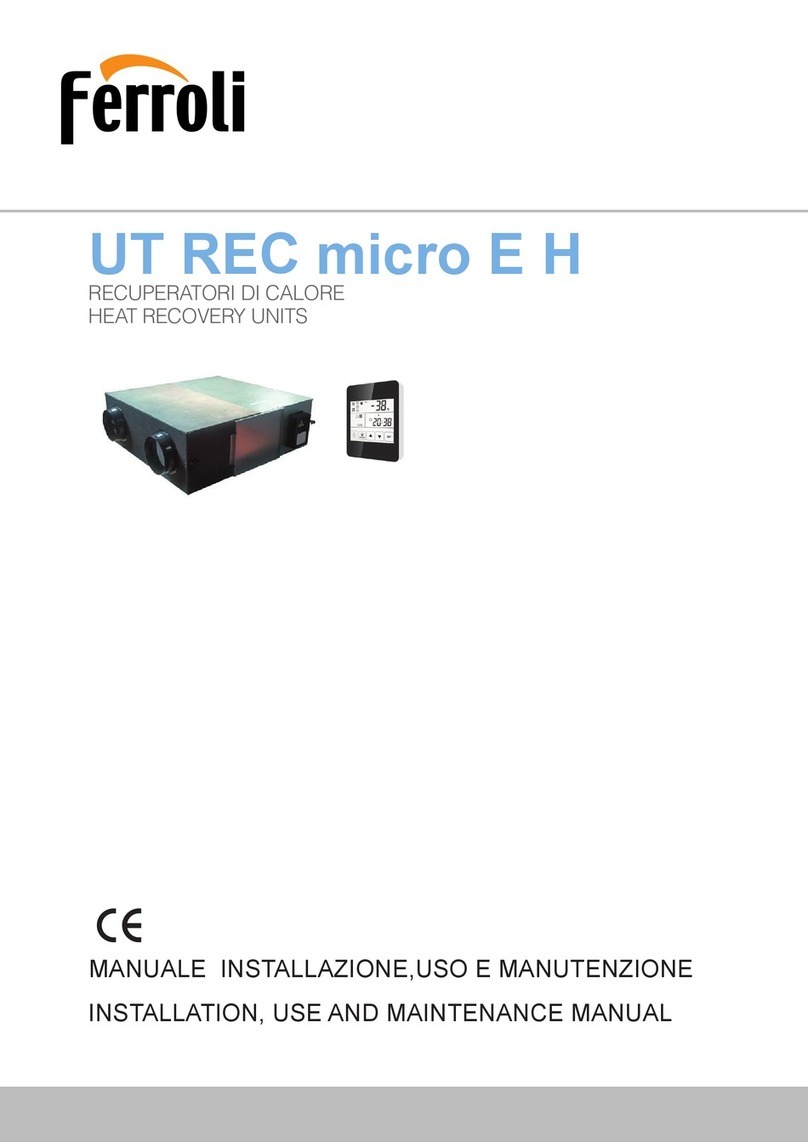 Ferroli UT REC micro E H Series Installation, use and maintenance manual