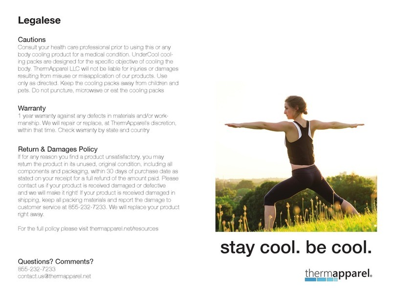 Thermapparel UnderCool quick start guide