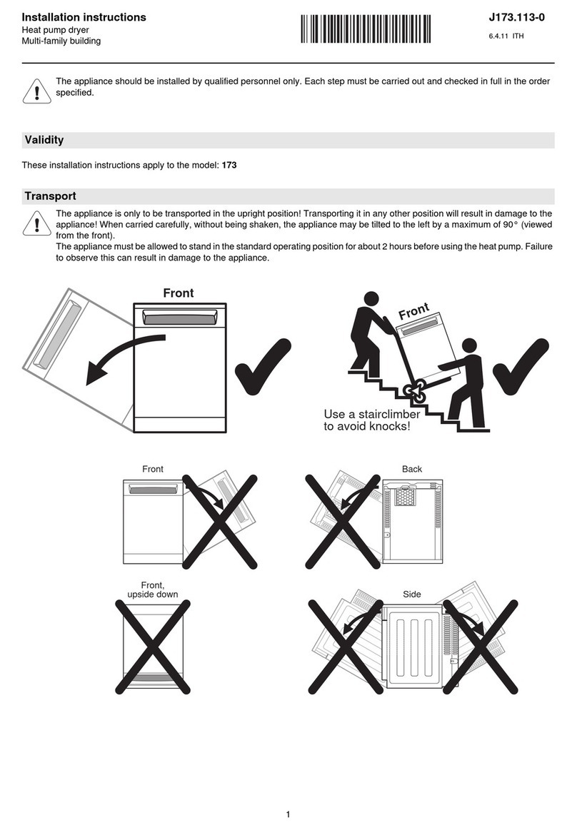 V-ZUG 173 installation instructions