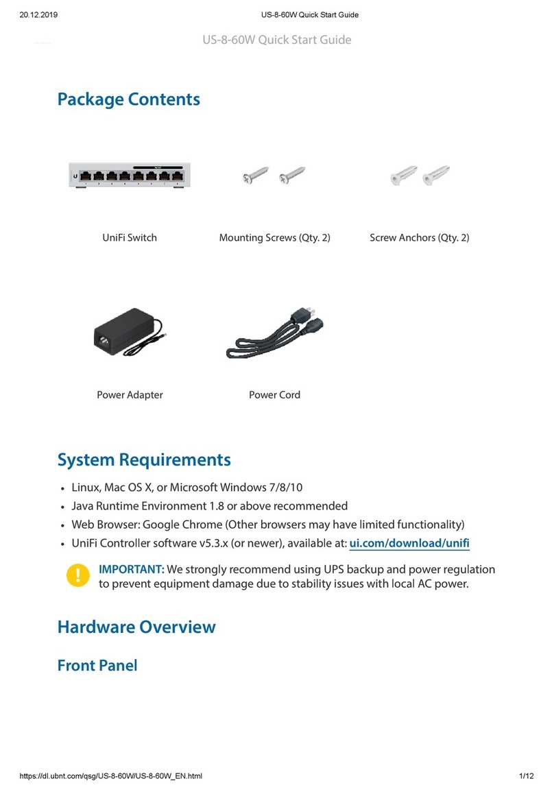Ubiquiti UnFi US-8-60W User manual
