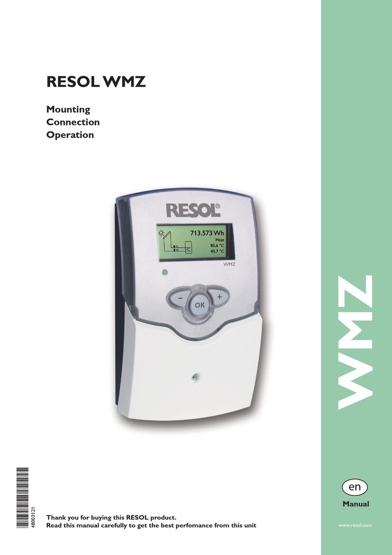 Resol WMZ Mounting, connection, operation