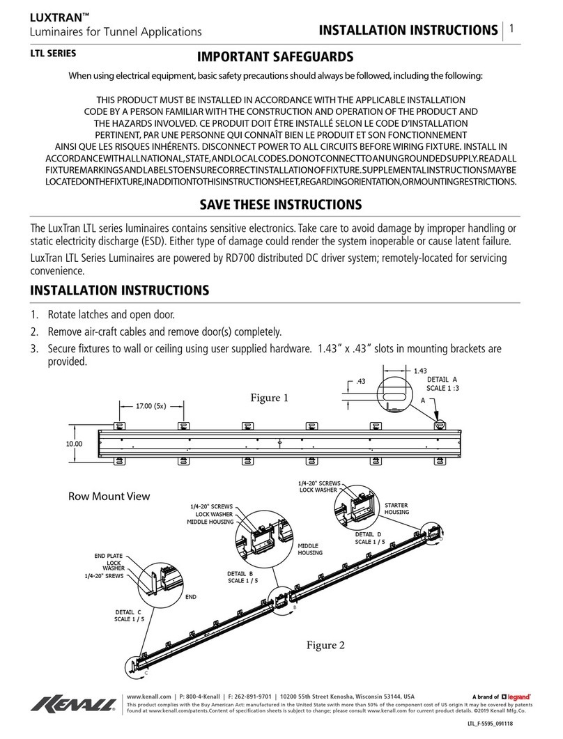 LEGRAND Kenall LUXTRAN LTL Series User manual