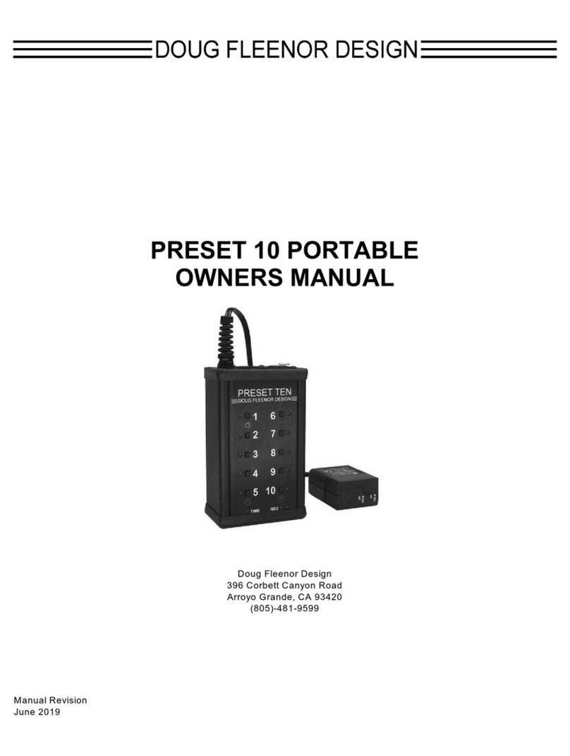 Doug Fleenor Design PRESET 10 PORTABLE owner's manual
