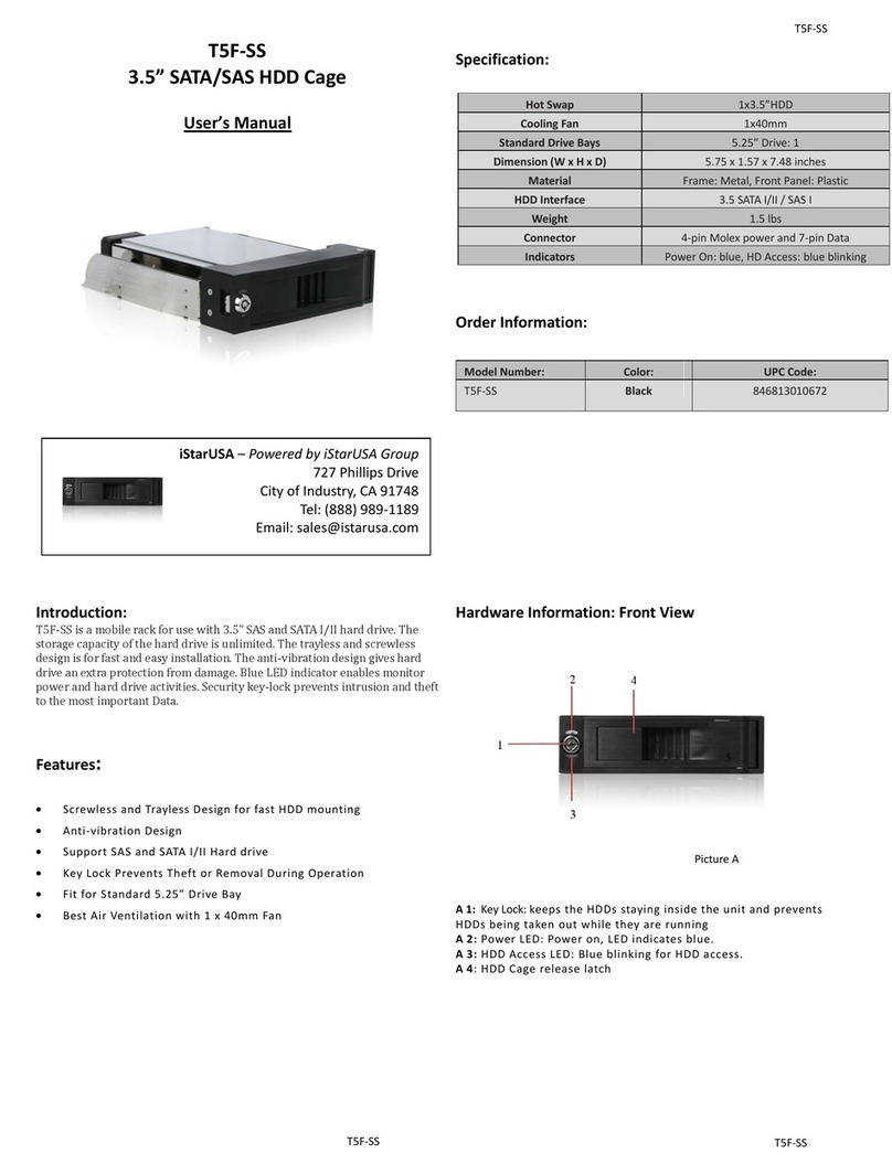 iStarUSA T5F-SS User manual