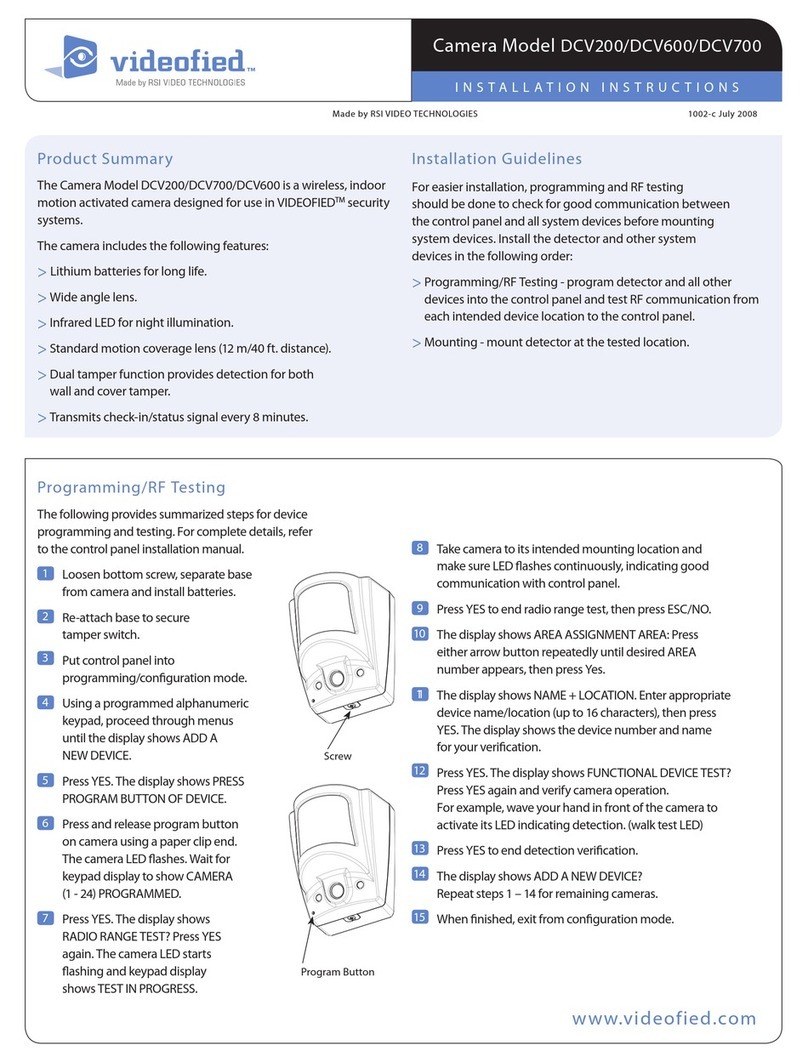 Videofied DCV200 User manual