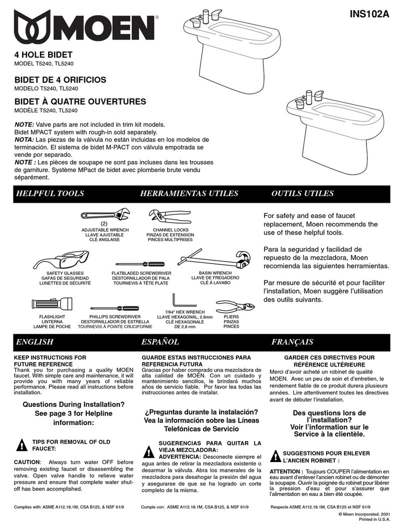 Moen T5240 manual