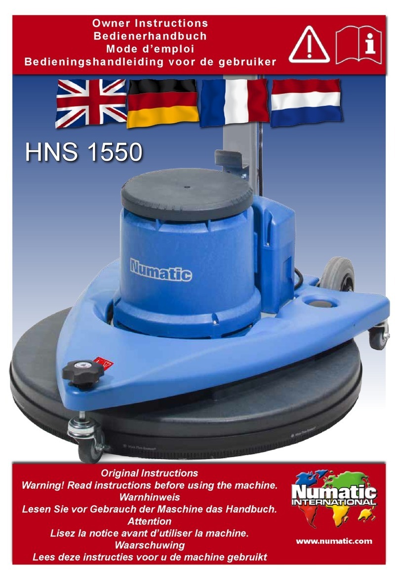 Numatic HNS1550 Owner's instructions
