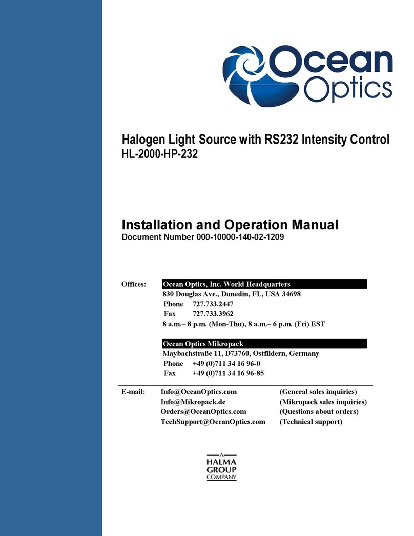 Ocean Optics HL-2000-HP-232 User manual