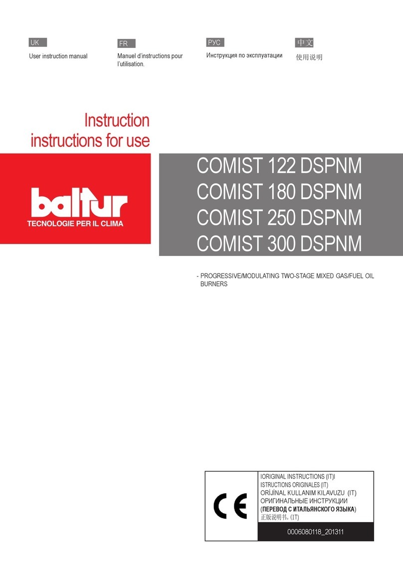 baltur COMIST 180 DSPNM User instruction manual