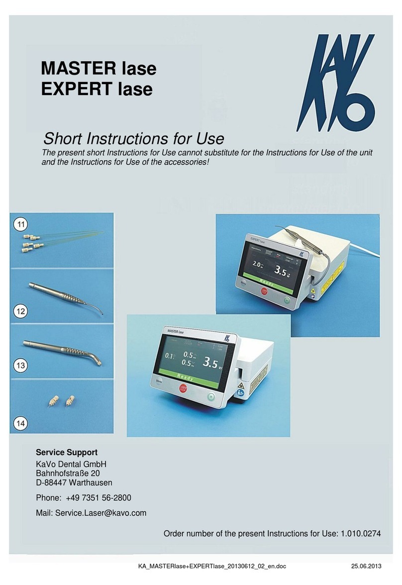 KaVo MASTER lase Short instructions for use