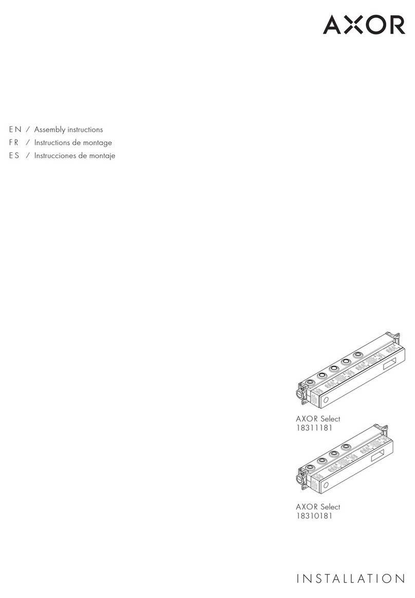 Hans Grohe AXOR Select 18311181 Assembly instructions Hans Grohe AXOR Select 18311181 Assembly instructions