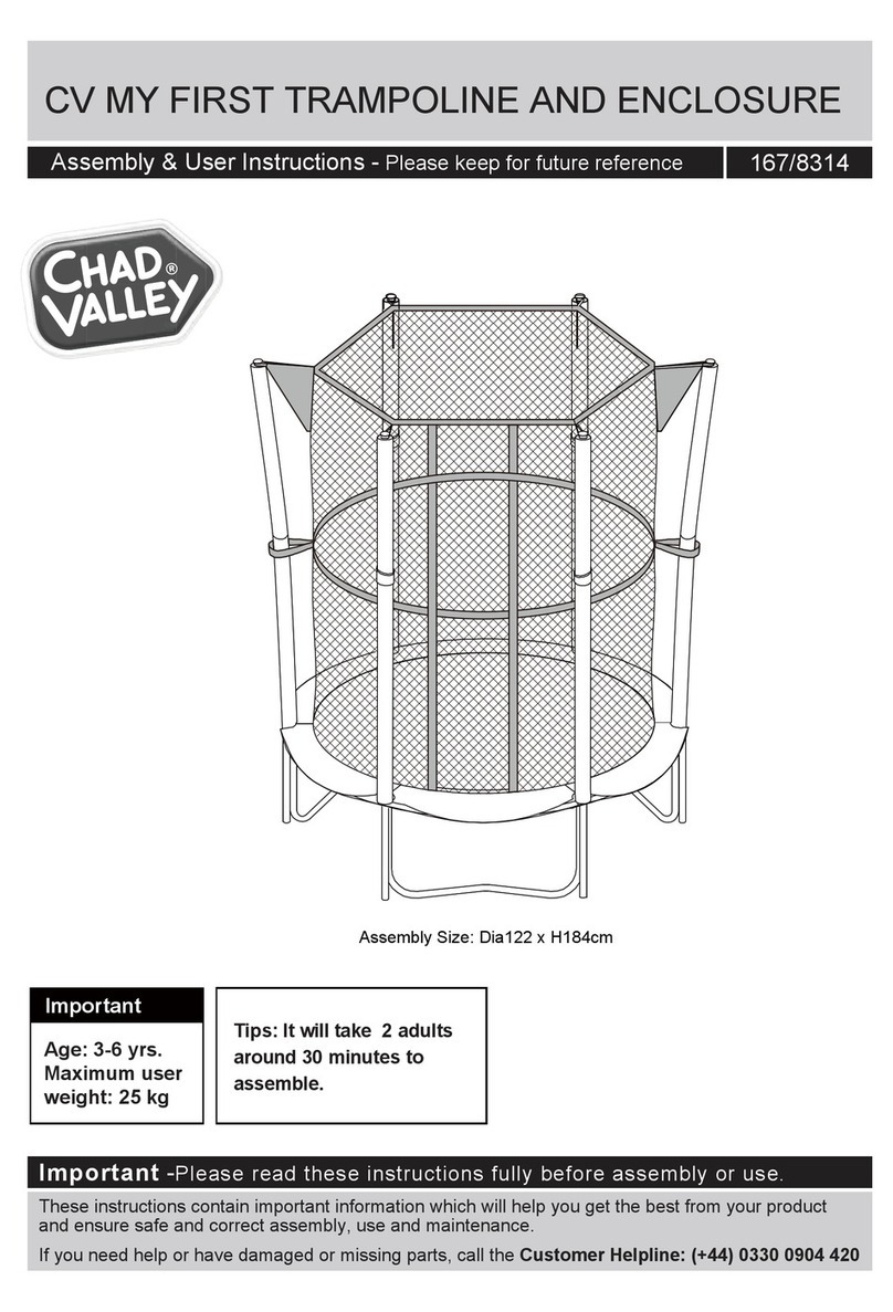 Chad Valley CV MY FIRST TRAMPOLINE AND ENCLOSURE Assembly & user instructions