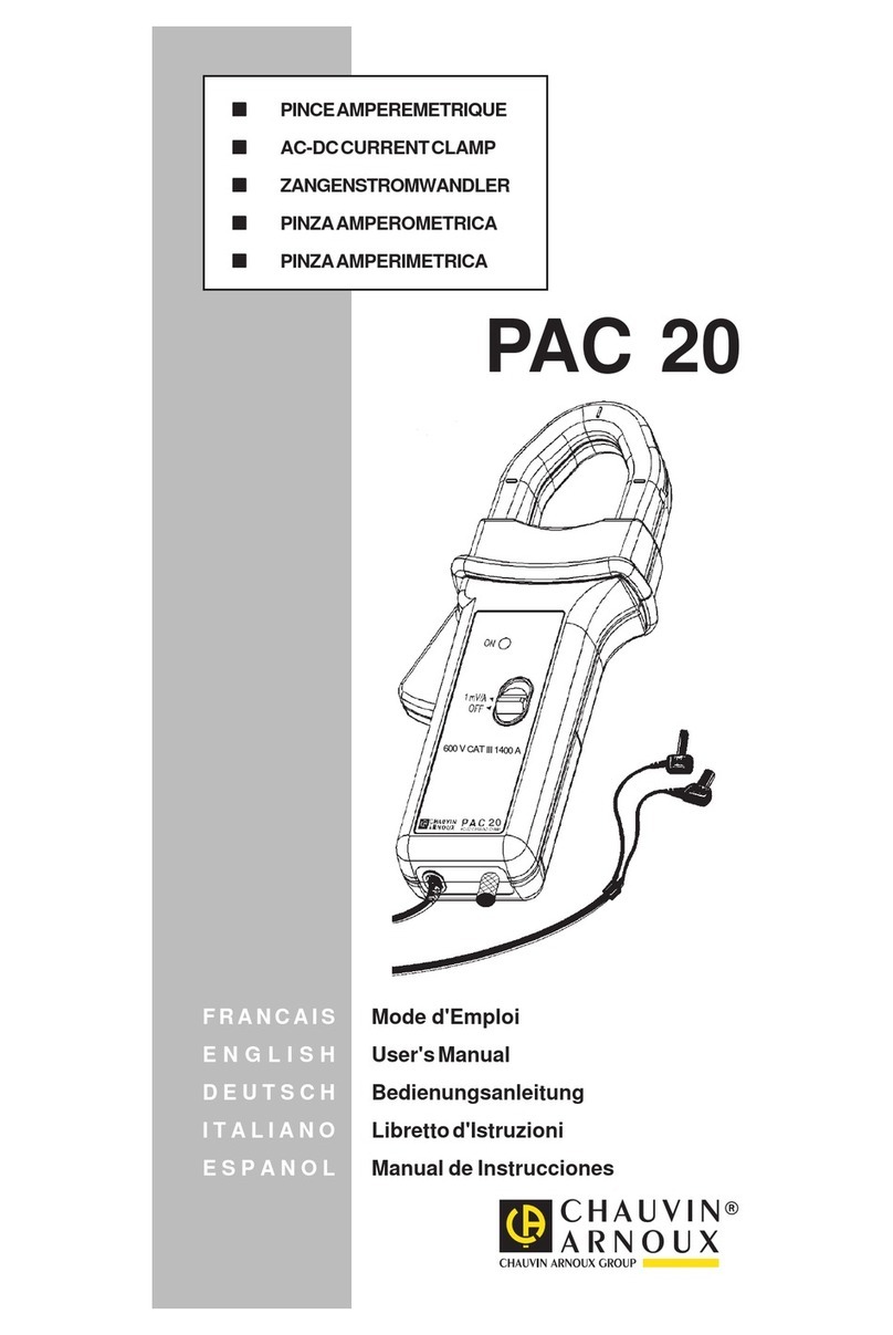 Chauvin Arnoux PAC 20 user manual