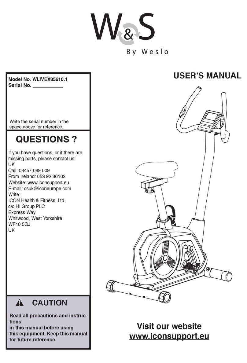 Weslo W&S WLIVEX85610.1 user manual