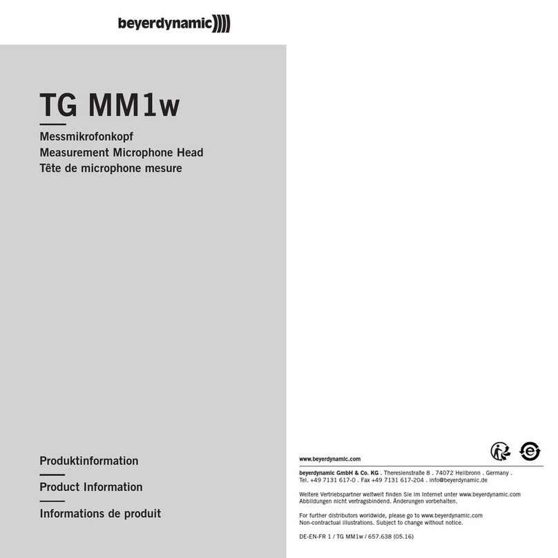 Beyerdynamic TG MM1w User manual