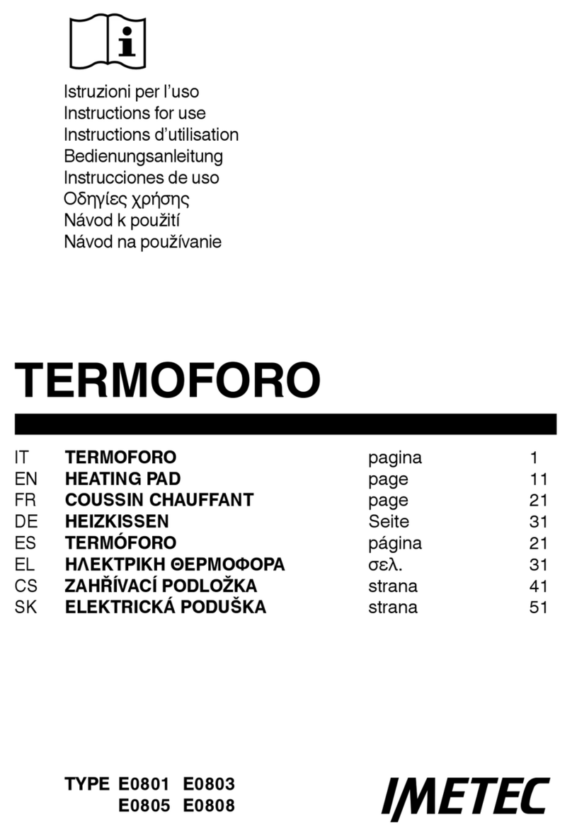 Imetec TERMOFORO E0801 Instructions for use