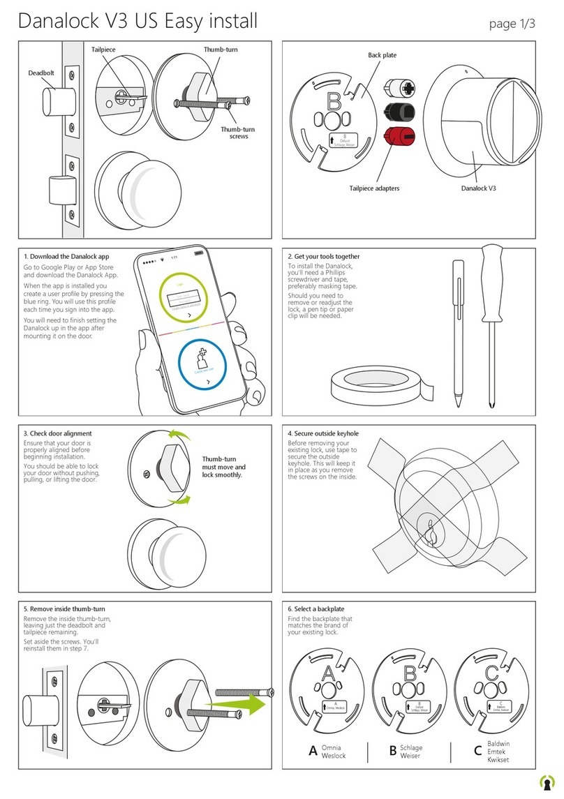 danalock V3 US Product information sheet danalock V3 US Product information sheet