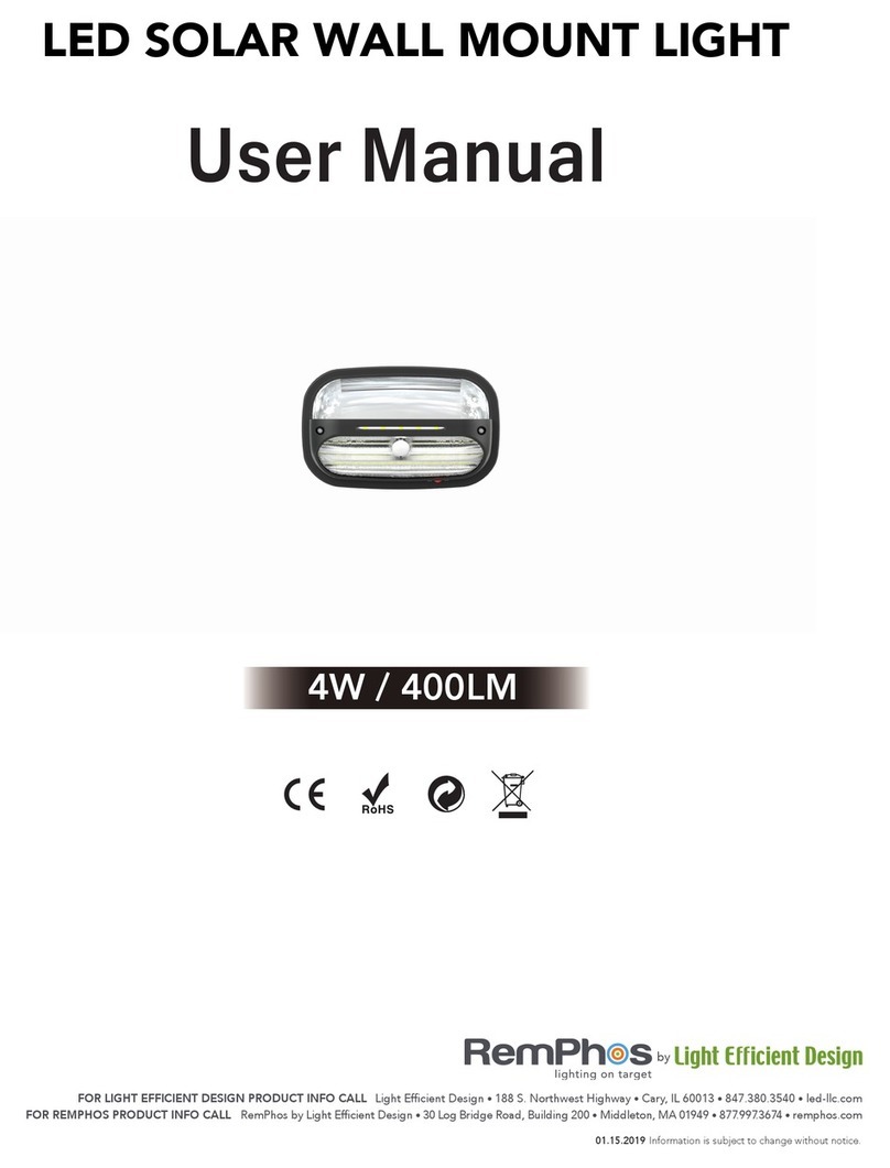 Light Efficient Design RemPhos RP-SML-4W-40K-BK-GI user manual Light Efficient Design RemPhos RP-SML-4W-40K-BK-GI user manual