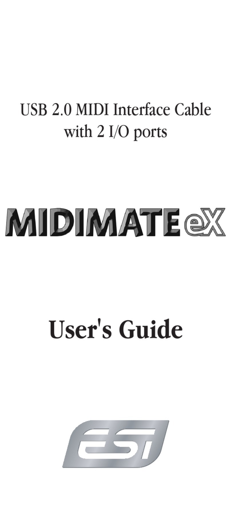 ESI MIDIMATE eX user guide