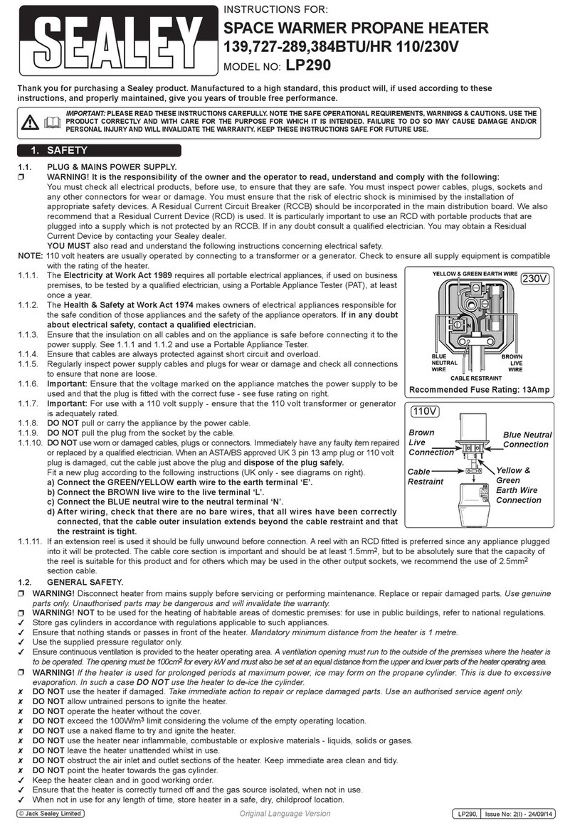 Sealey LP290 User manual