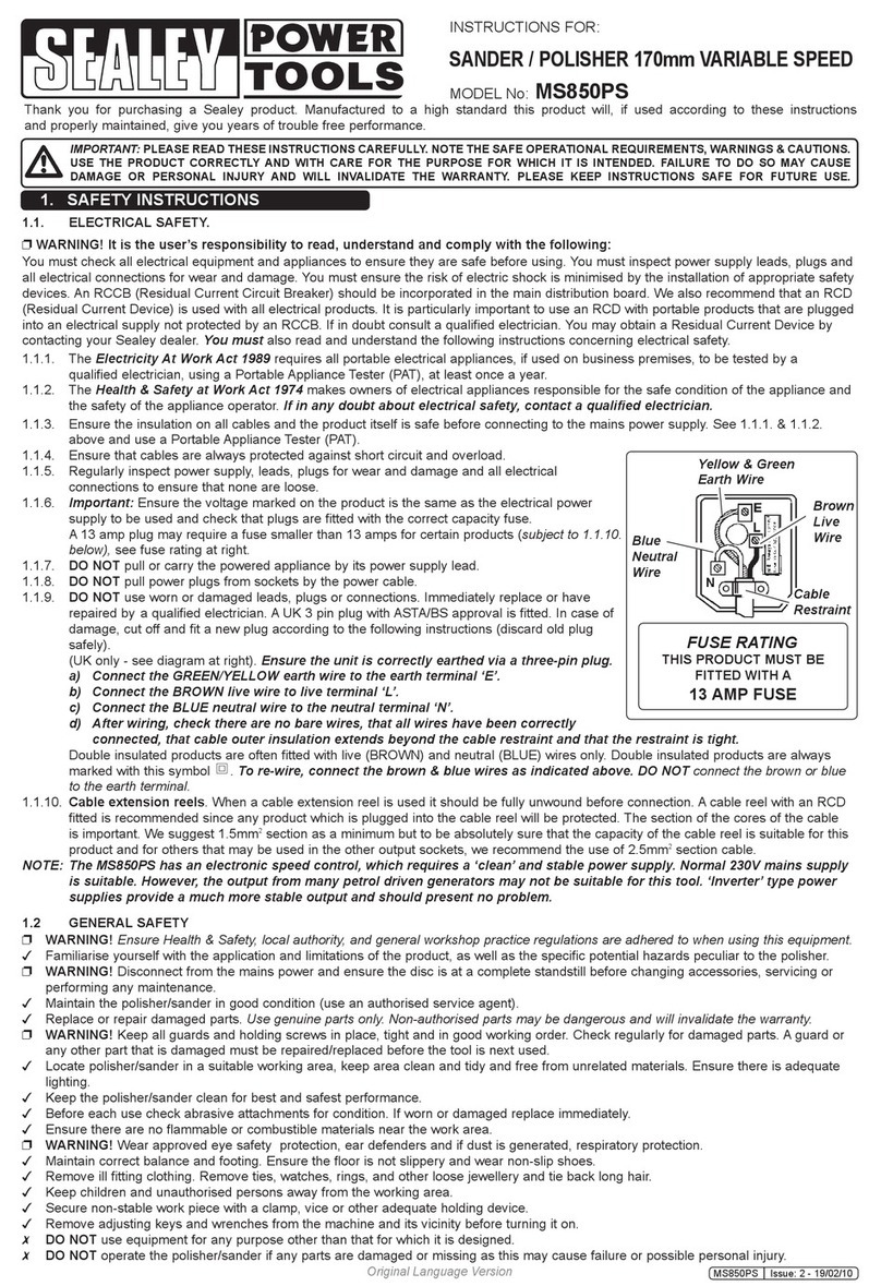 Sealey MS850PS User manual