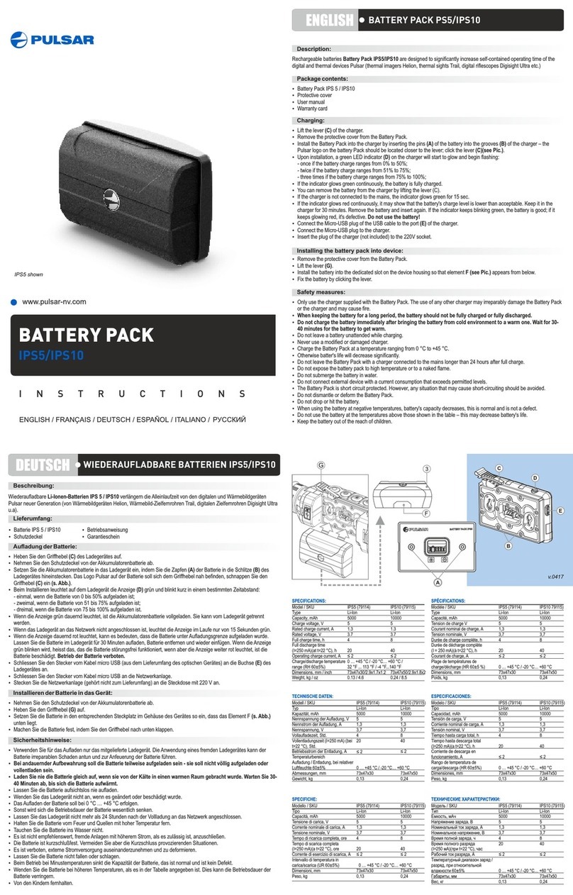 Pulsar iPS5 instructions