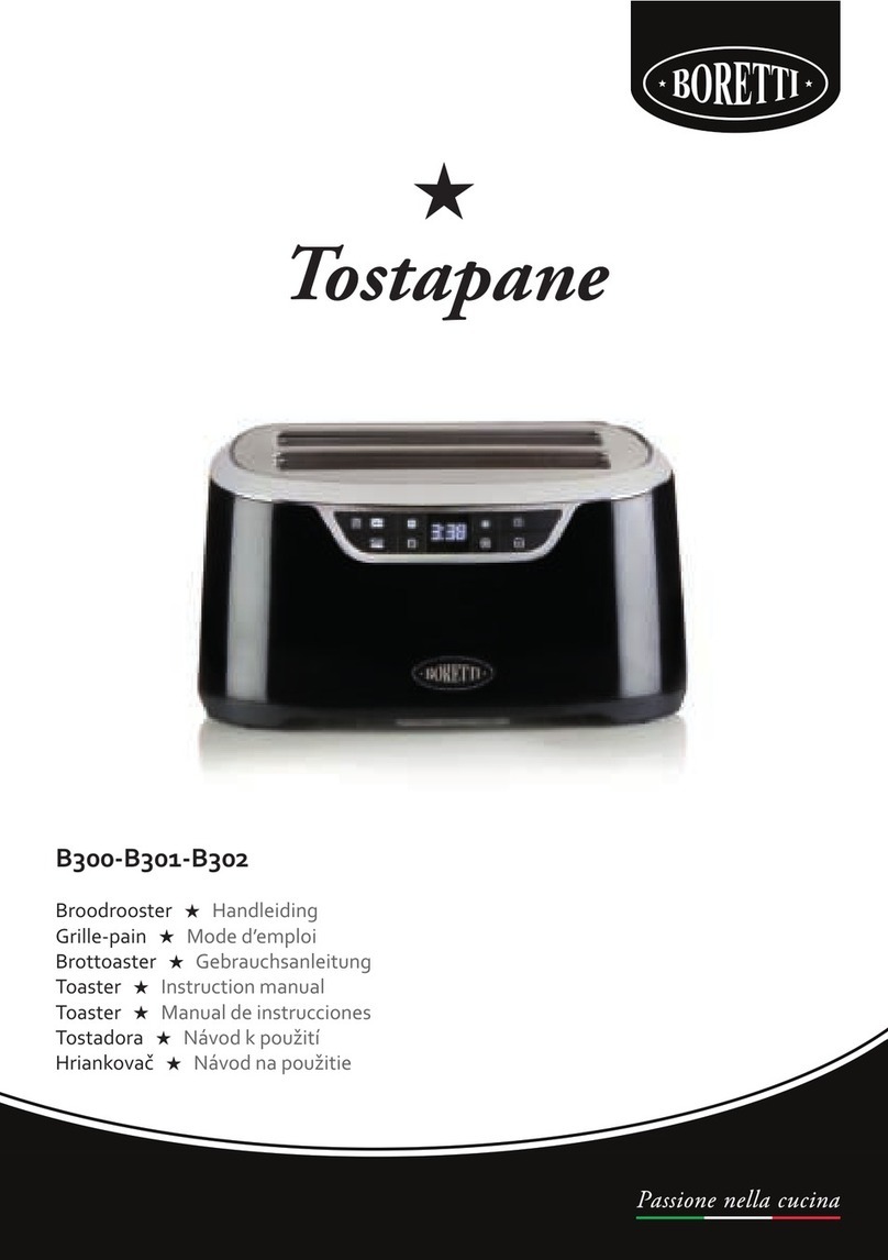 BORETTI Tostapane B301 instruction manual