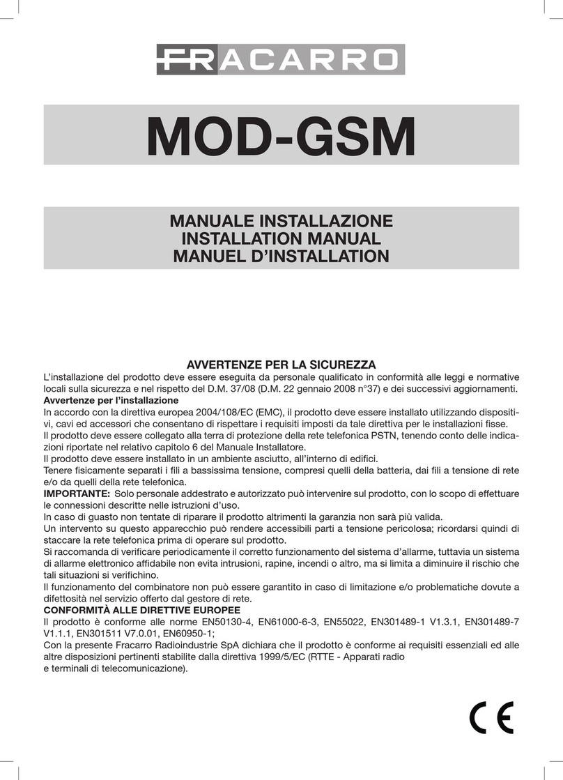 Fracarro MOD-GSM installation manual