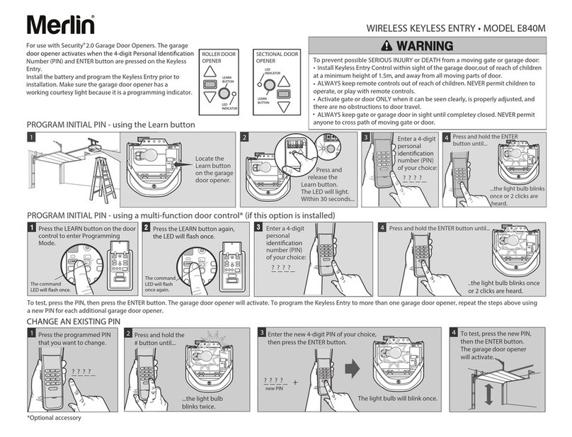 Merlin E840M User manual