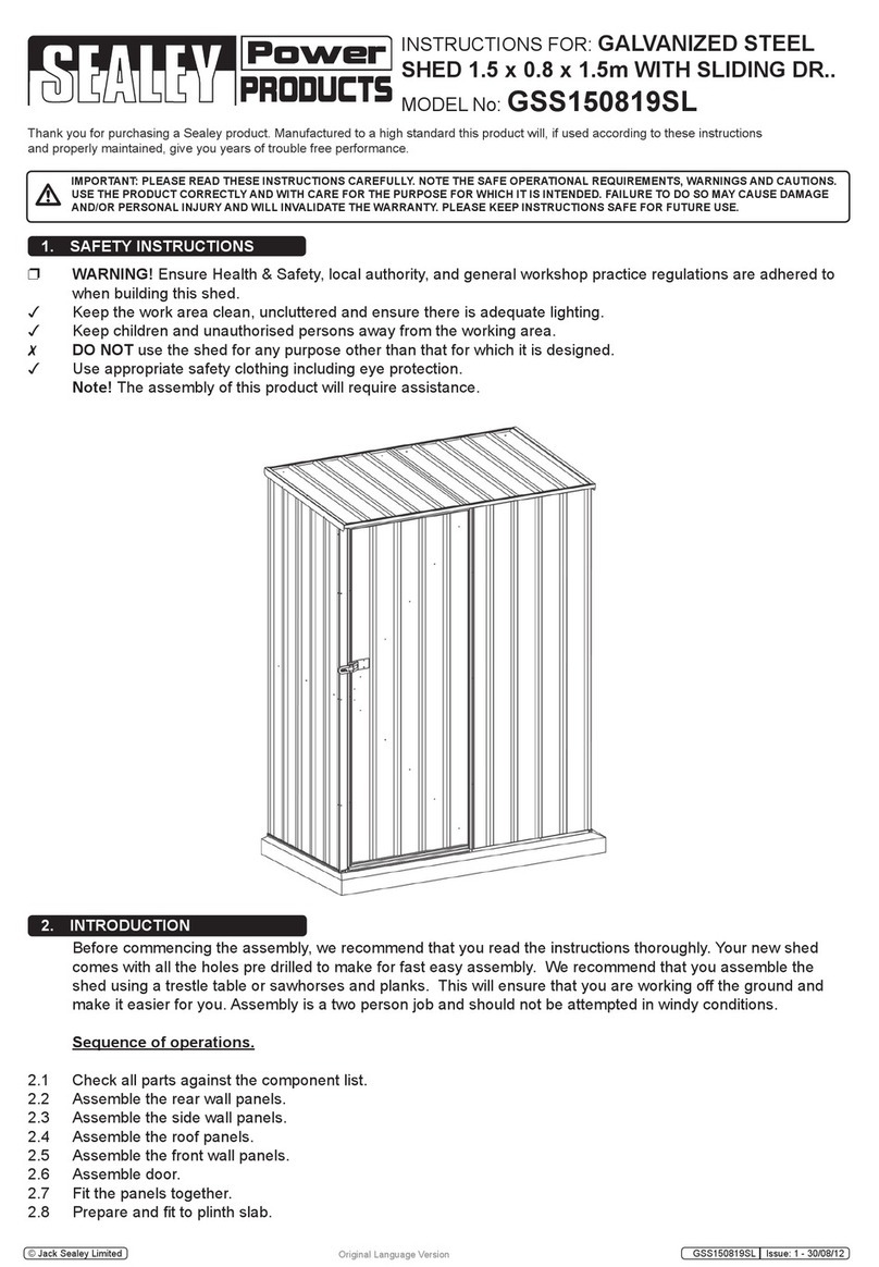 Sealey GSS150819SL User manual