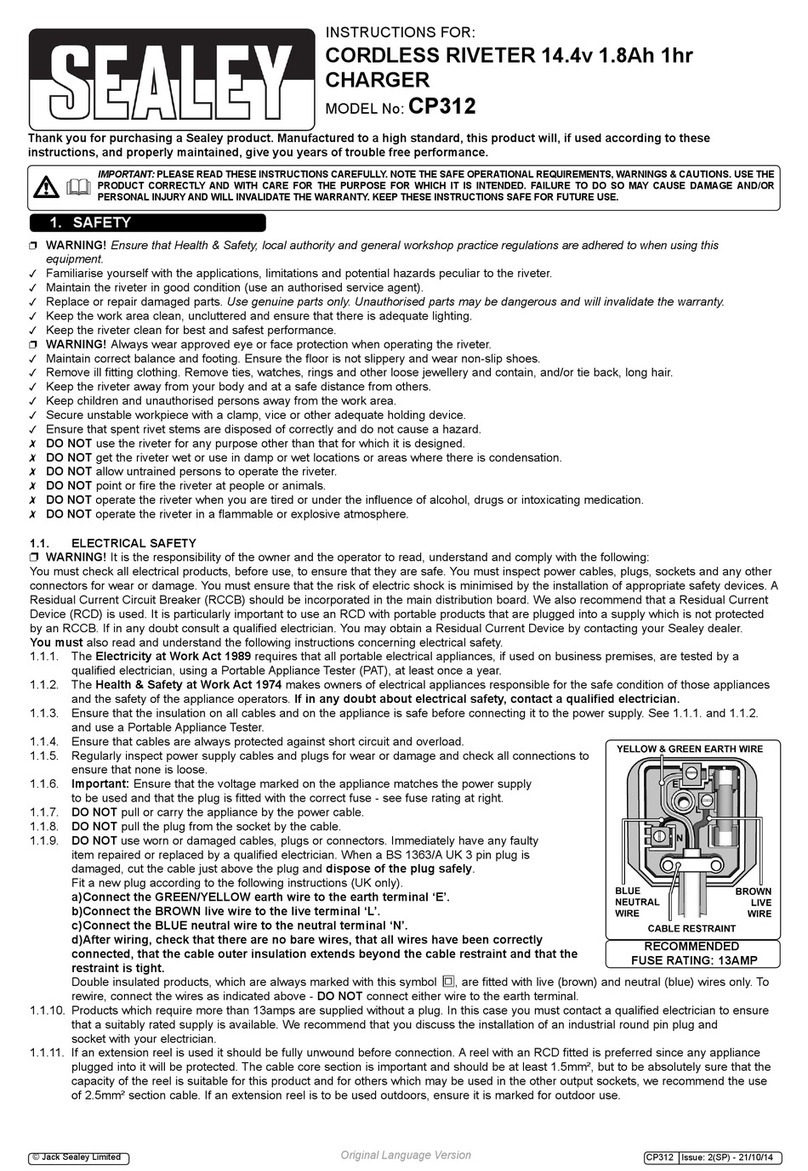 Sealey CP312 User manual