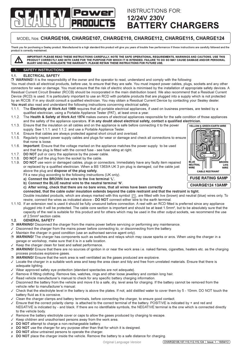 Sealey CHARGE106 User manual