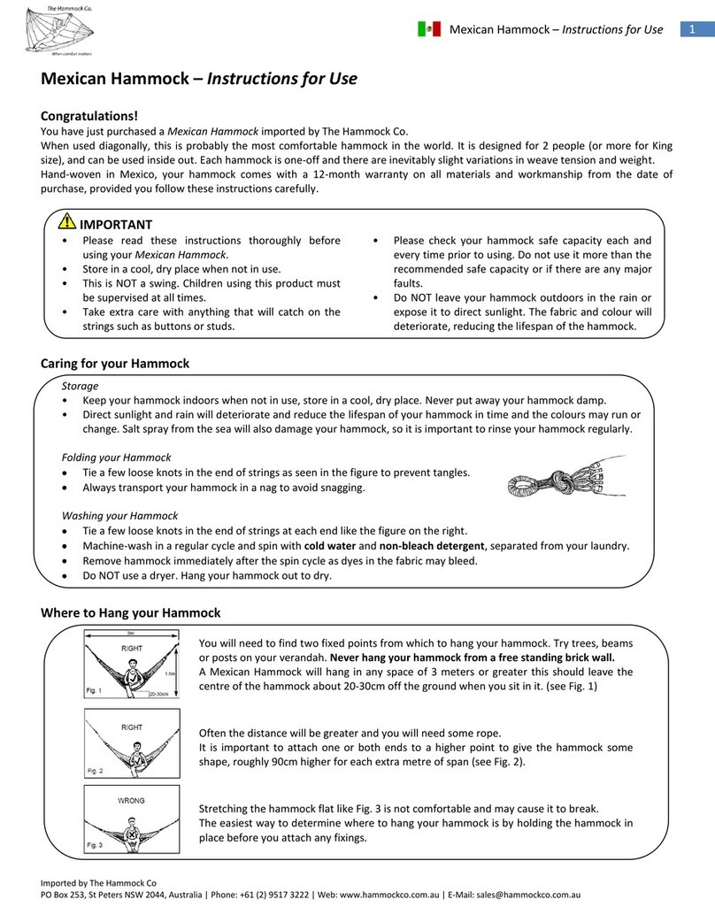 Hammock Co Mexican Hammock User manual
