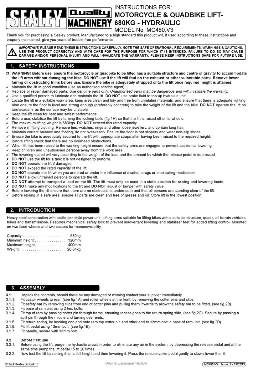 Sealey MC480.V3 User manual