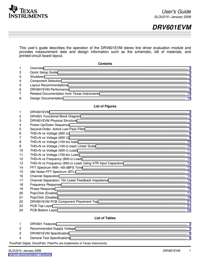 Texas Instruments DRV601EVM user guide