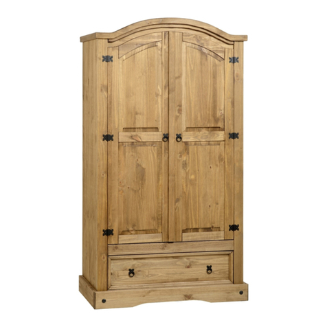 Seconique Corona 2 Door 1 Drawer Wardrobe User manual Seconique Corona 2 Door 1 Drawer Wardrobe User manual