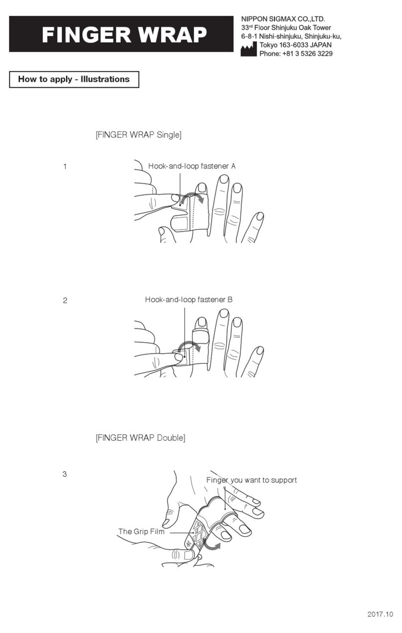 NIPPON SIGMAX ZAMST FINGER WRAP Single Instructions for use