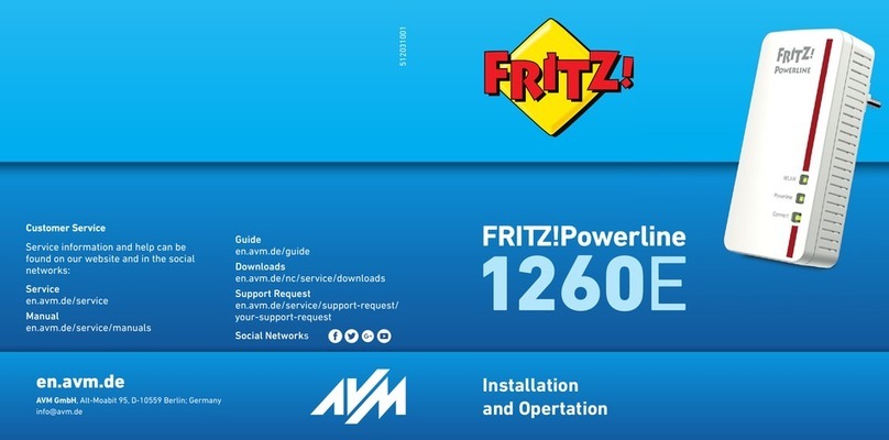 AVM FRITZ! Powerline 1260E User manual