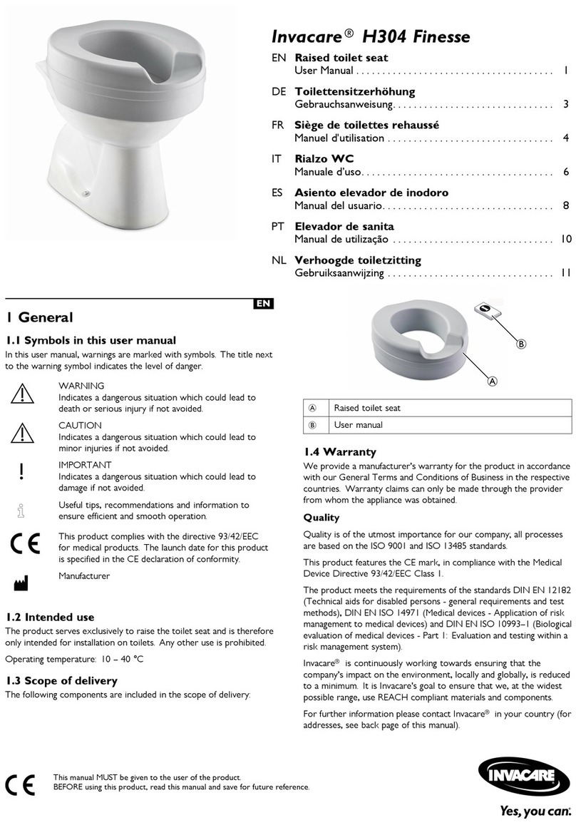 Invacare H304 Finesse user manual