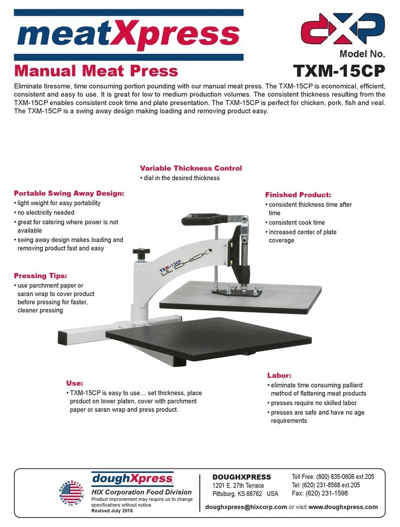 DOUGHXPRESS TXM-15CP manual